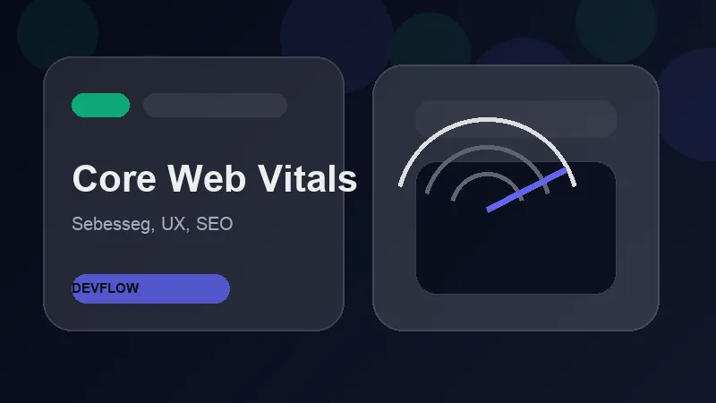Core Web Vitals sebesség illusztráció