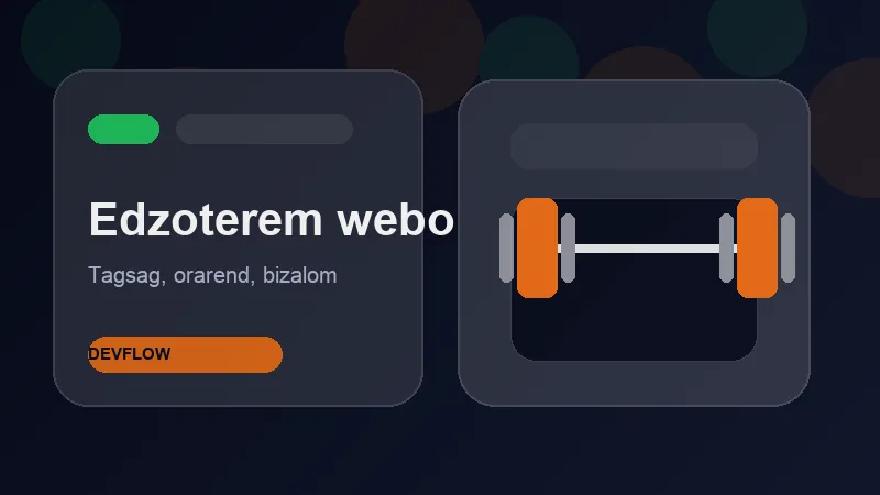 Edzőterem weboldal tagság és órarend illusztráció