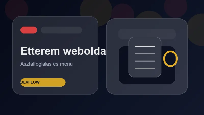Étterem weboldal menü és foglalás illusztráció