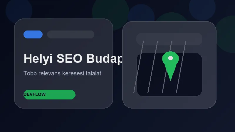Helyi SEO Budapest térképes illusztráció