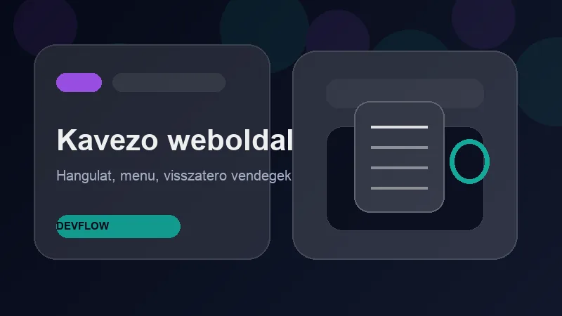 Kávézó weboldal hangulat és menü illusztráció