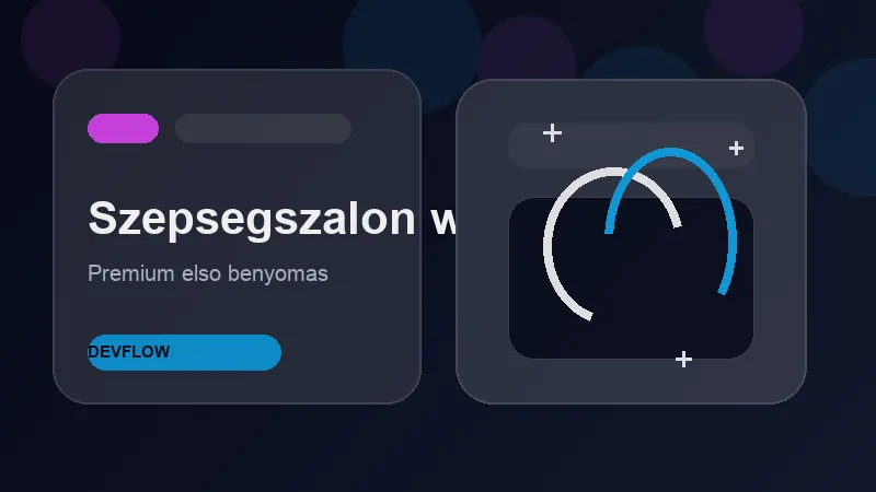 Szépségszalon weboldal prémium illusztráció