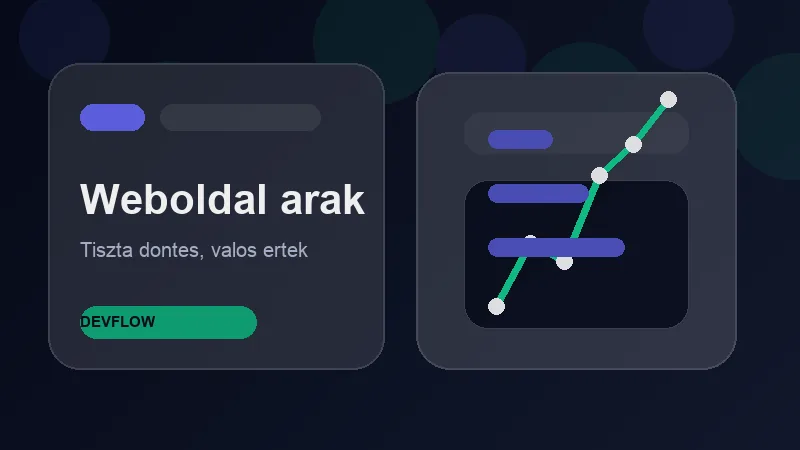 Weboldal árak és megtérülés prémium illusztráció