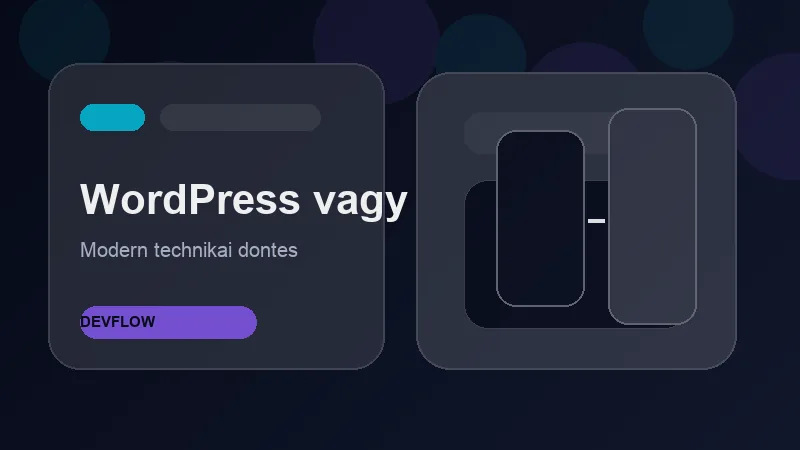 WordPress és egyedi weboldal összehasonlítás illusztráció